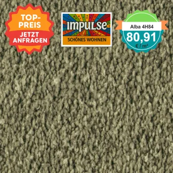 Vorwerk Alba 4H84 grün – Draufsicht Velours Teppichboden 4 m breit, 80,91 €/m²